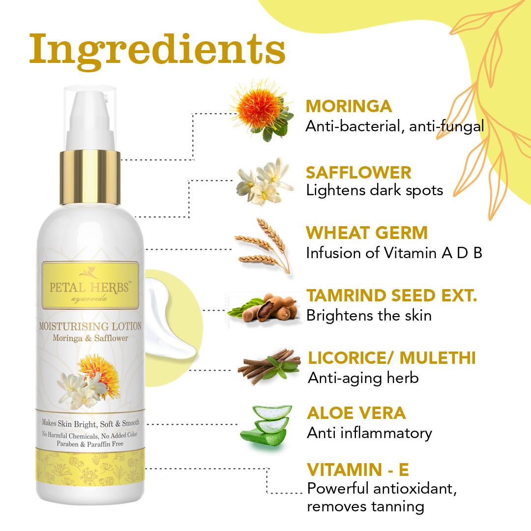 Benefits of Moringa and Safflower moisturizer on your skin
